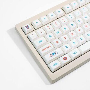 123 Keys White Keycaps XDA Profile PBT Keyboard Keycaps Full Set New